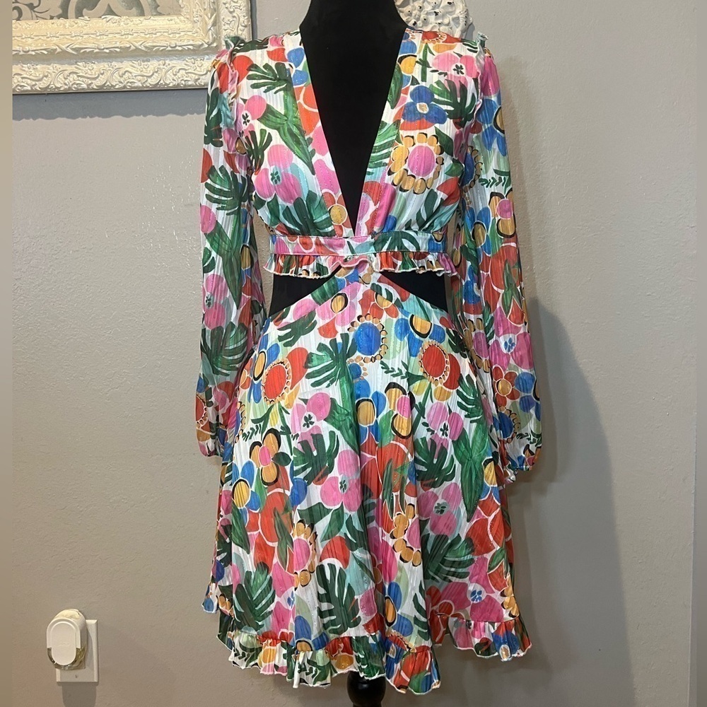 Nwt Denim Love Dress With Cutouts And Laceing In The Back